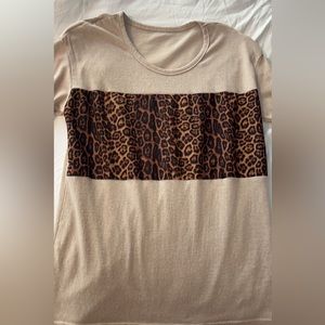 shein. Cheetah print.  slightly see through. size small